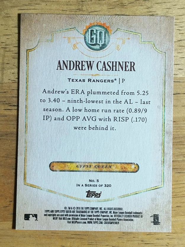 2018 Topps Gypsy Queen #5 Andrew Cashner