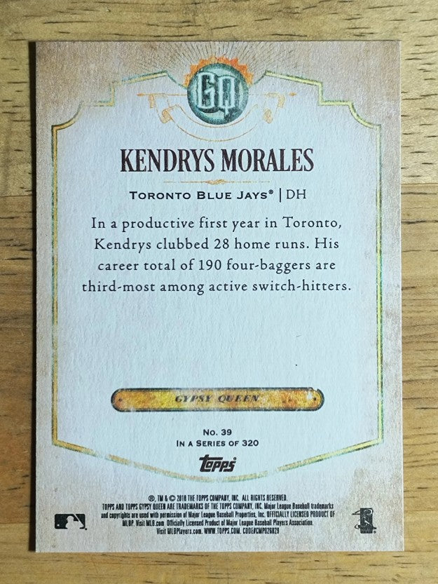 2018 Topps Gypsy Queen #39 Kendrys Morales