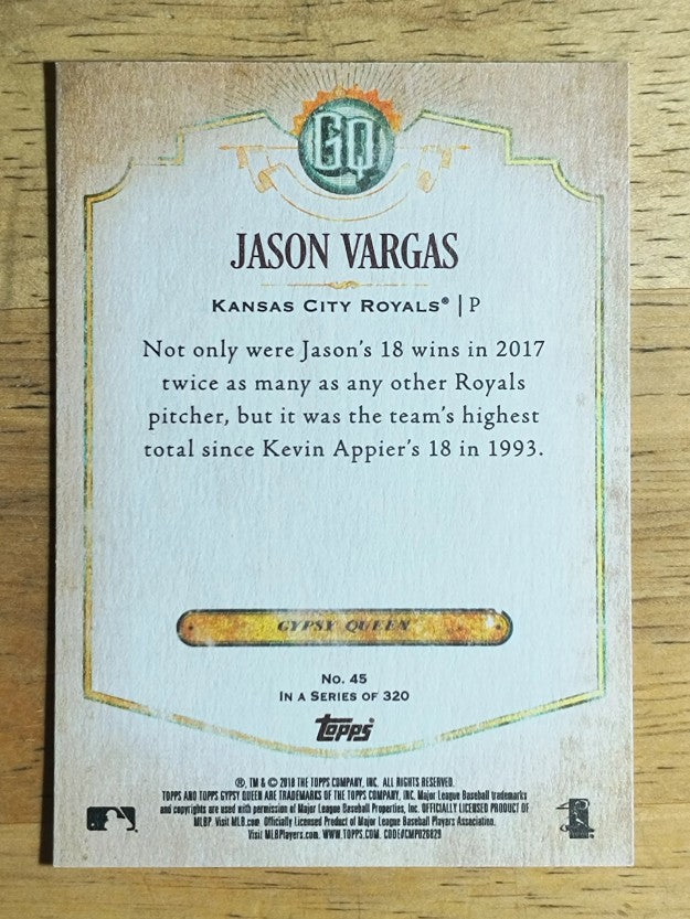 2018 Topps Gypsy Queen #45 Jason Vargas