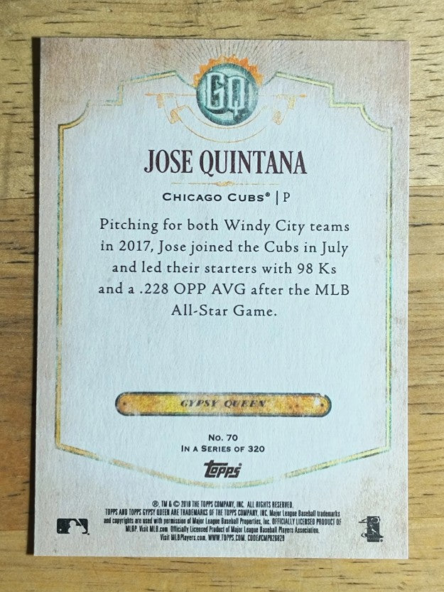 2018 Topps Gypsy Queen #70 Jose Quintana