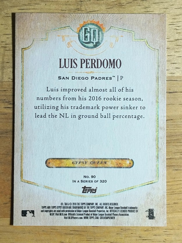 2018 Topps Gypsy Queen #90 Luis Perdomo