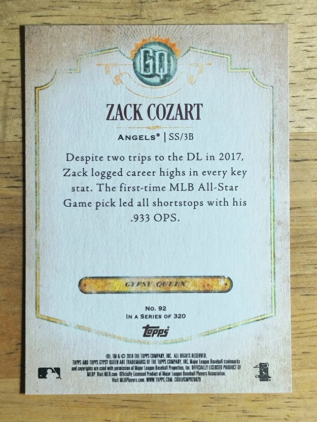 2018 Topps Gypsy Queen #92 Zack Cozart