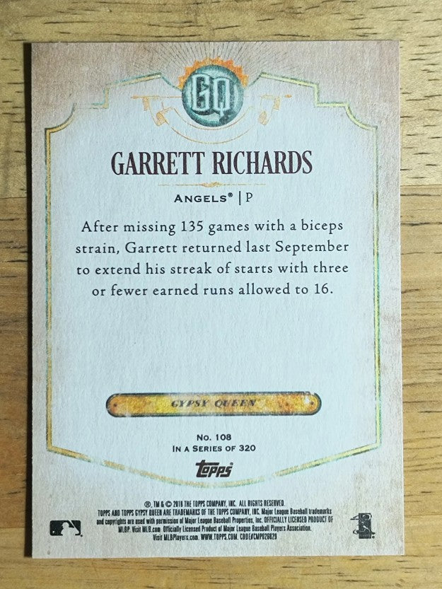 2018 Topps Gypsy Queen #108 Garrett Richards