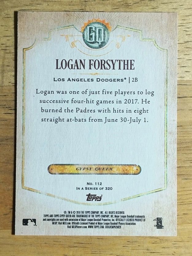 2018 Topps Gypsy Queen #112 Logan Forsythe
