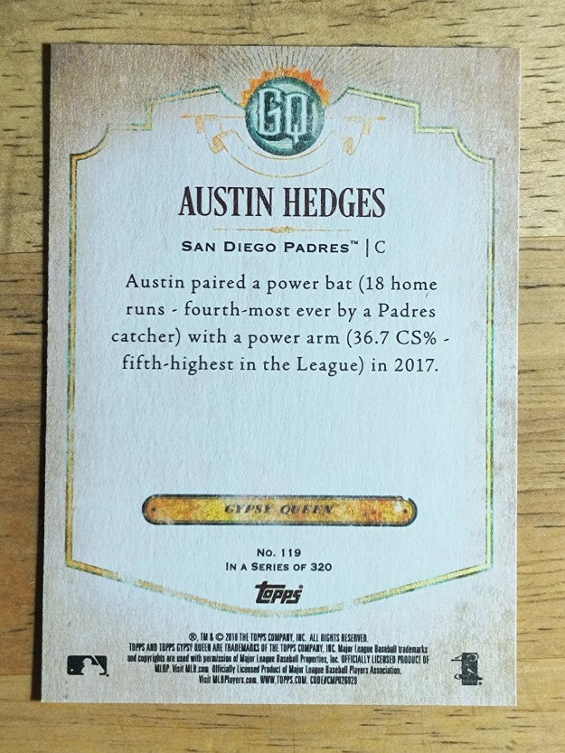 2018 Topps Gypsy Queen #119 Austin Hedges