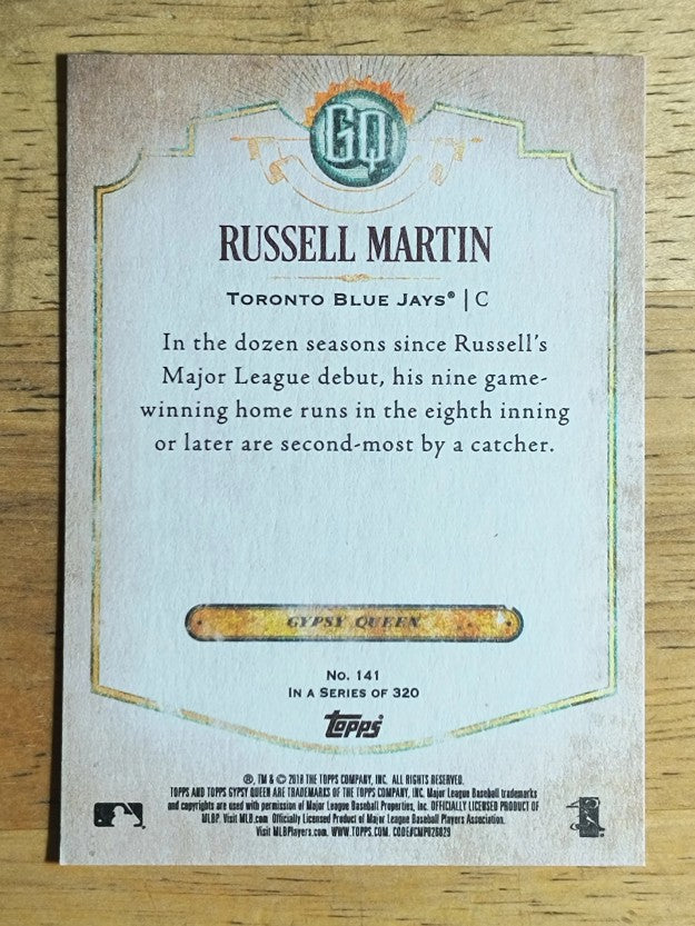 2018 Topps Gypsy Queen #141 Russell Martin