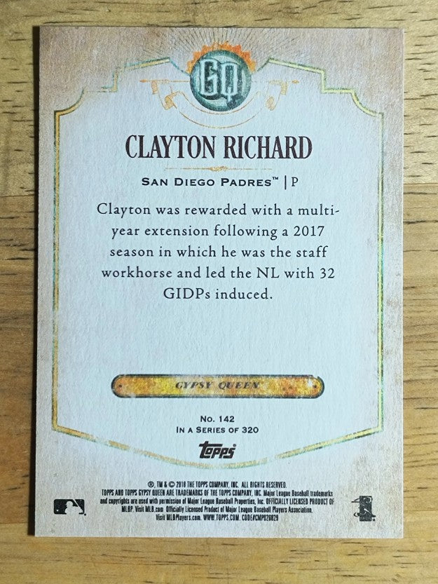 2018 Topps Gypsy Queen #142 Clayton Richard