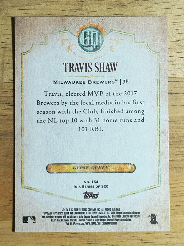 2018 Topps Gypsy Queen #154 Travis Shaw