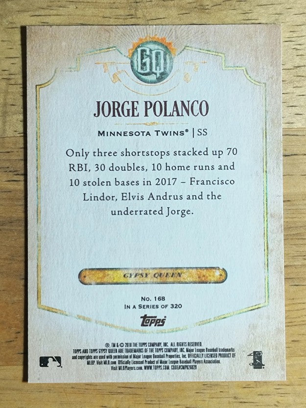 2018 Topps Gypsy Queen #168 Jorge Polanco