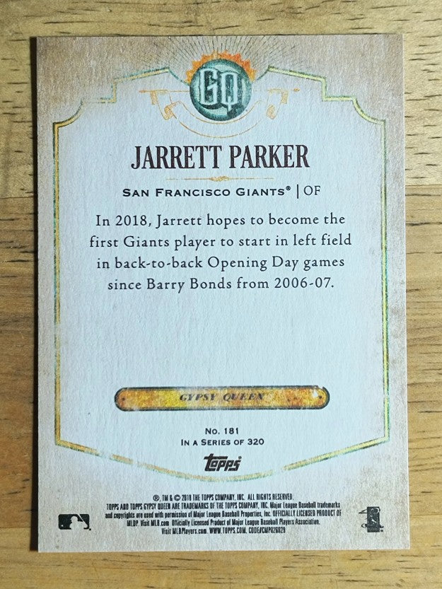 2018 Topps Gypsy Queen #181 Jarrett Parker