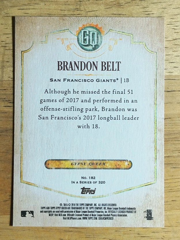 2018 Topps Gypsy Queen #182 Brandon Belt