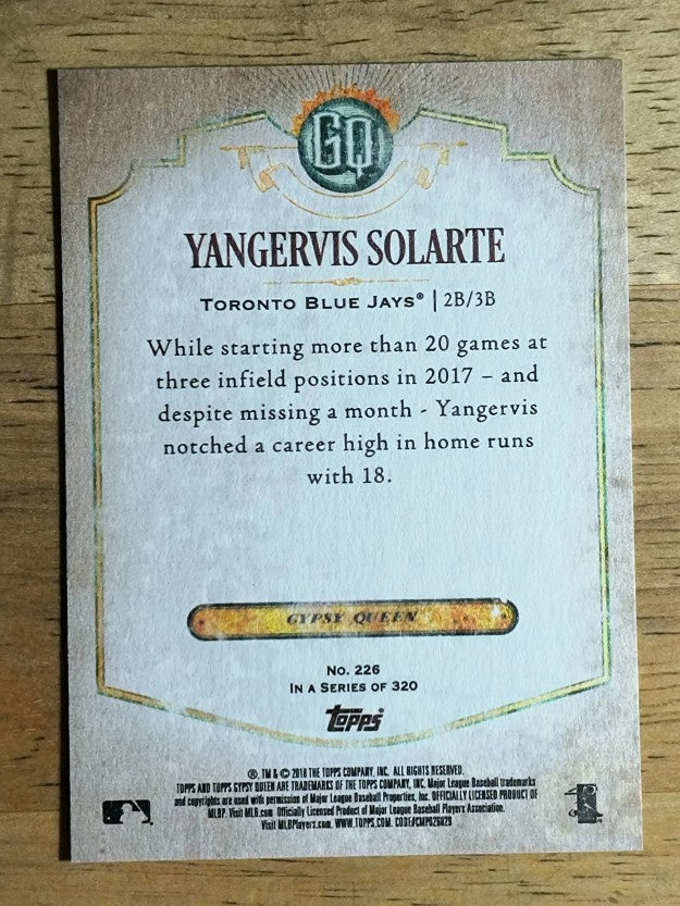 2018 Topps Gypsy Queen #226 Yangervis Solarte