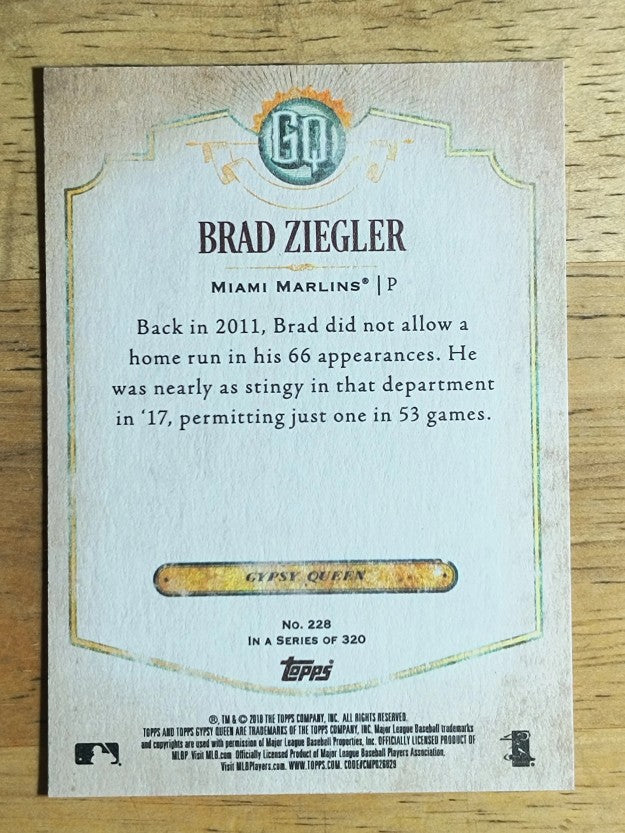 2018 Topps Gypsy Queen #228 Brad Ziegler