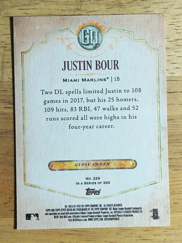 2018 Topps Gypsy Queen #229 Justin Bour