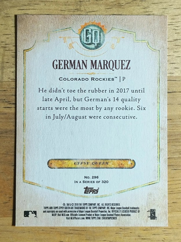 2018 Topps Gypsy Queen #296 German Marquez