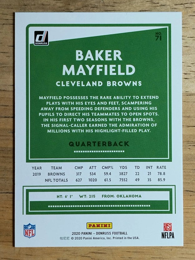 2020 Donruss #71A Baker Mayfield