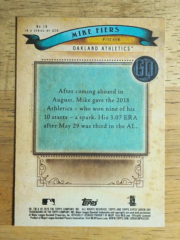 2019 Topps Gypsy Queen #19 Mike Fiers