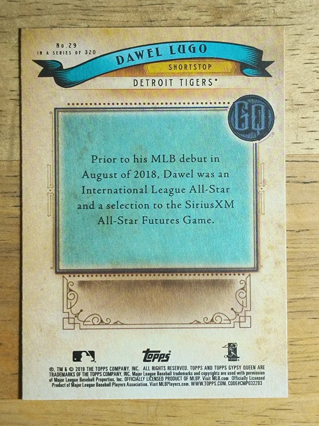 2019 Topps Gypsy Queen #29 Dawel Lugo RC