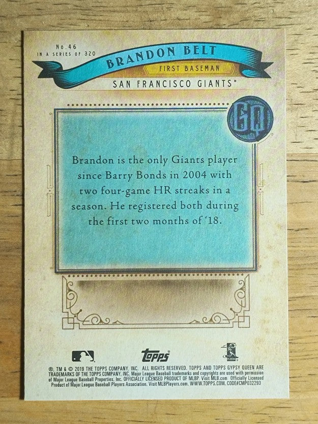 2019 Topps Gypsy Queen #46 Brandon Belt
