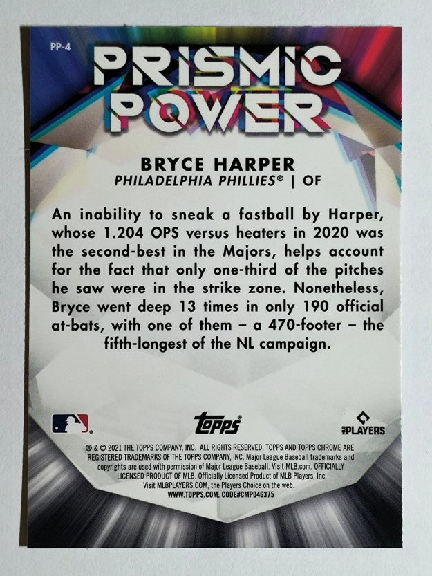2021 Topps Chrome Prismic Power #PP4 Bryce Harper