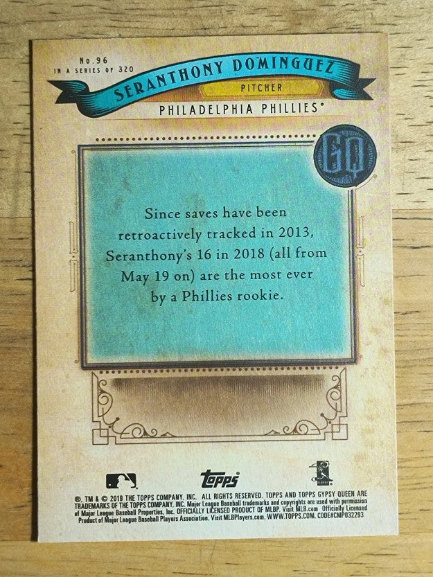 2019 Topps Gypsy Queen #96 Seranthony Dominguez