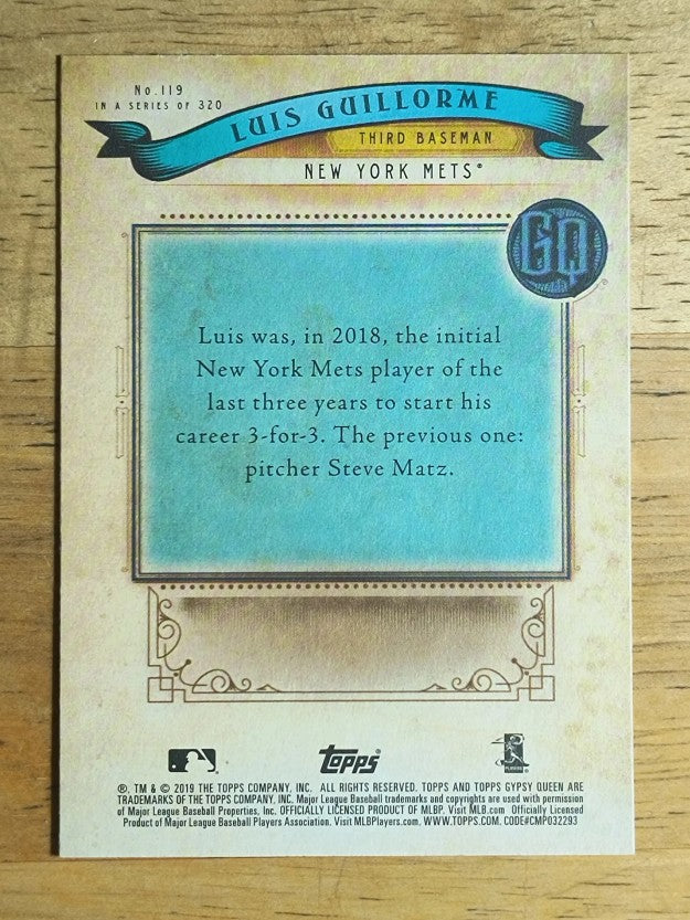 2019 Topps Gypsy Queen #119 Luis Guillorme