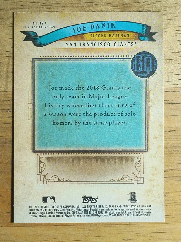 2019 Topps Gypsy Queen #129 Joe Panik