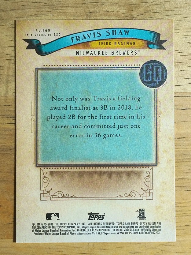 2019 Topps Gypsy Queen #169 Travis Shaw