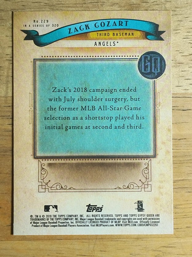 2019 Topps Gypsy Queen #229 Zack Cozart