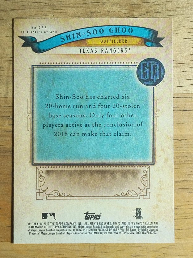 2019 Topps Gypsy Queen #258 Shin-Soo Choo