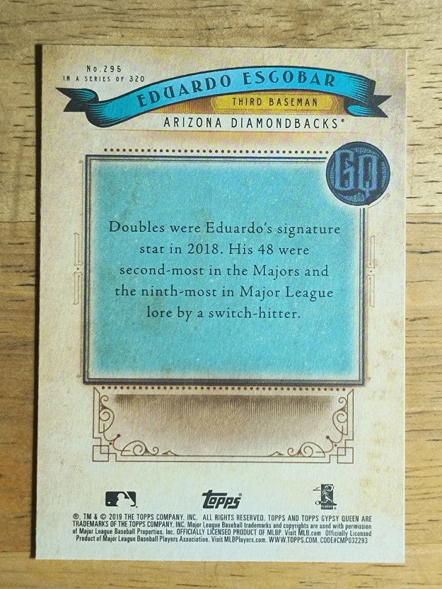 2019 Topps Gypsy Queen #295 Eduardo Escobar