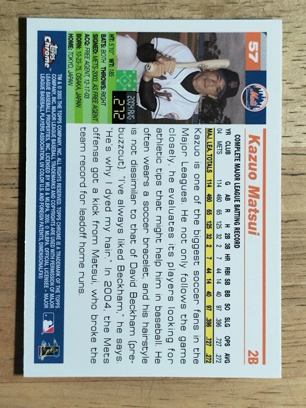 2005 Topps Chrome #57 Kazuo Matsui