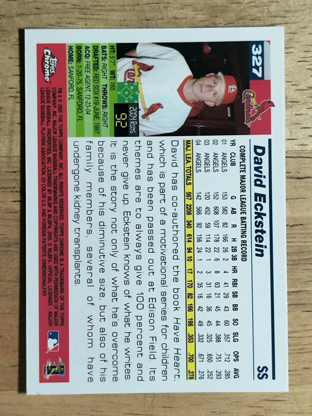 2005 Topps Chrome #327 David Eckstein