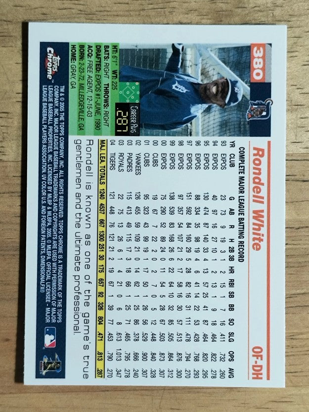 2005 Topps Chrome #380 Rondell White