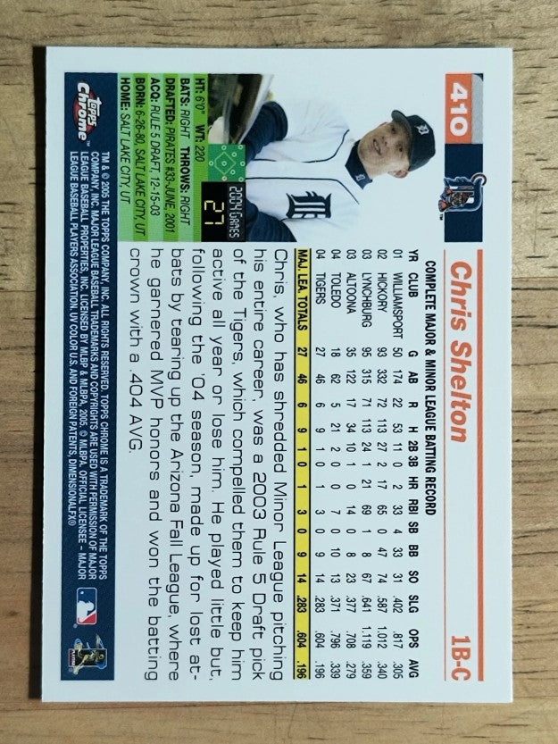 2005 Topps Chrome #410 Chris Shelton