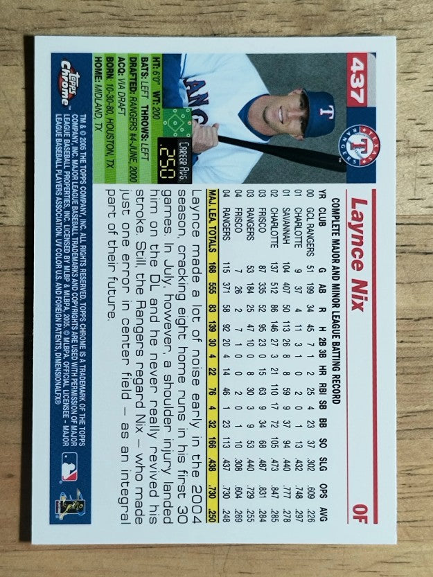 2005 Topps Chrome #437 Laynce Nix