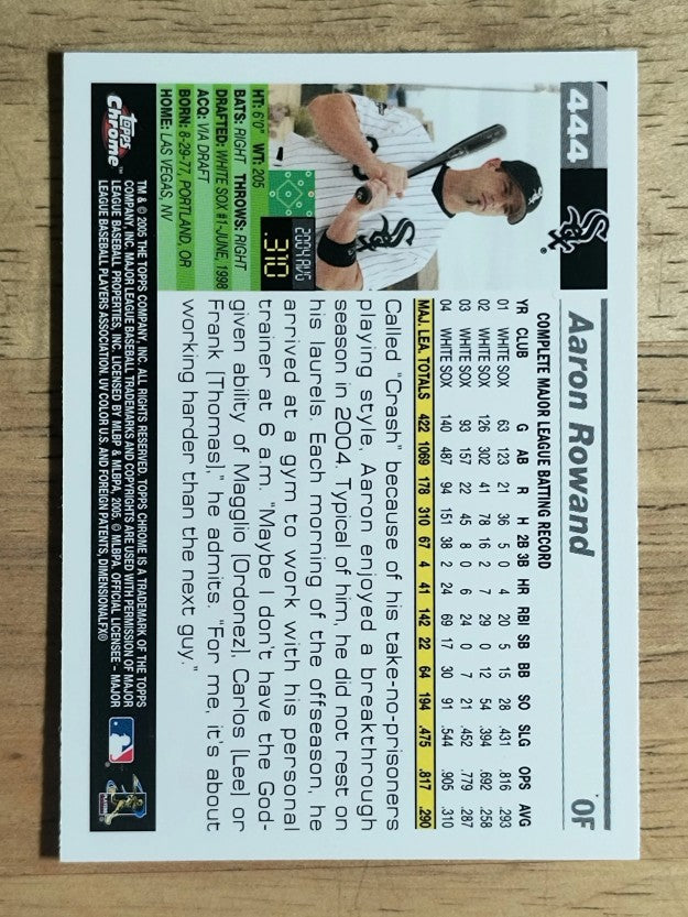 2005 Topps Chrome #444 Aaron Rowand