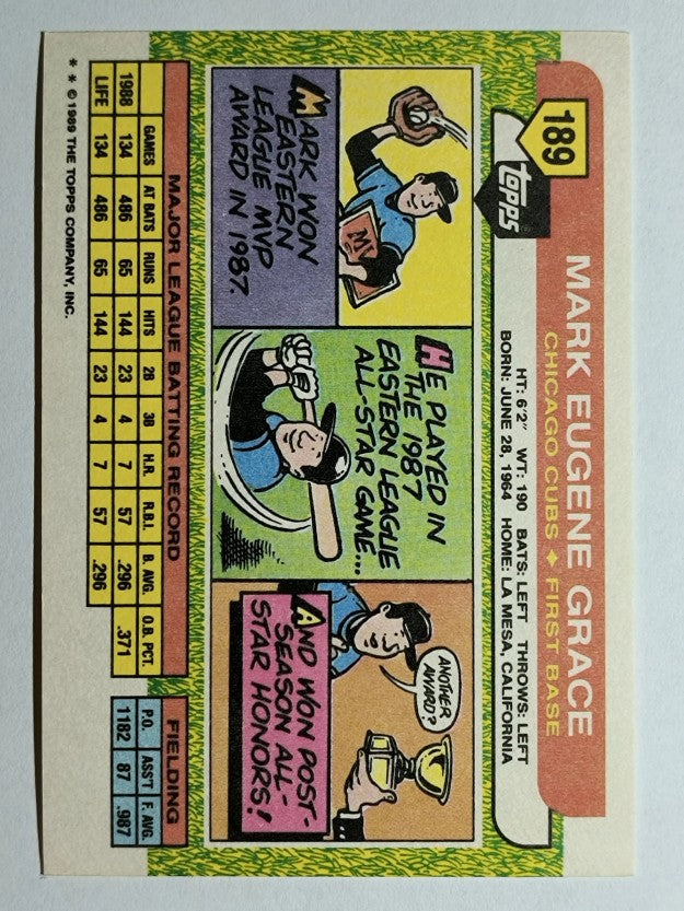 1989 Topps Big #189 Mark Grace