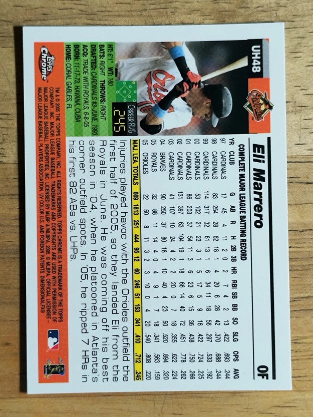 2005 Topps Chrome Update #48 Eli Marrero