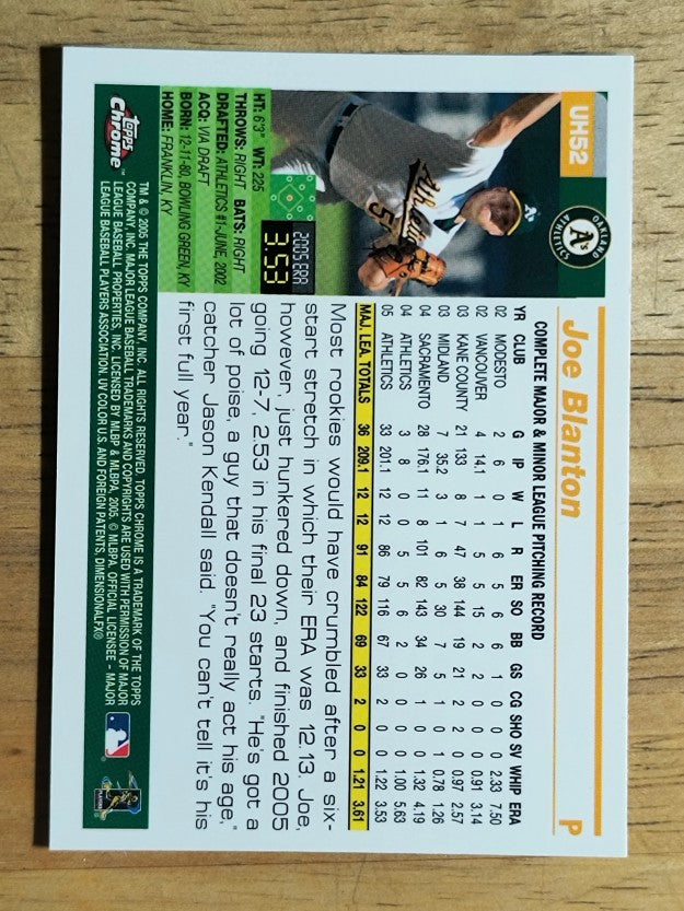 2005 Topps Chrome Update #52 Joe Blanton