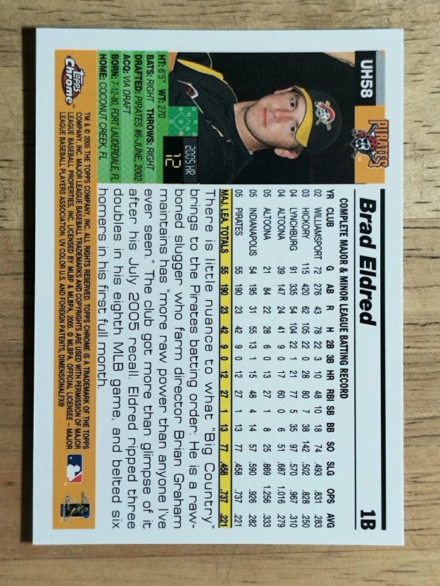 2005 Topps Chrome Update #58 Brad Eldred