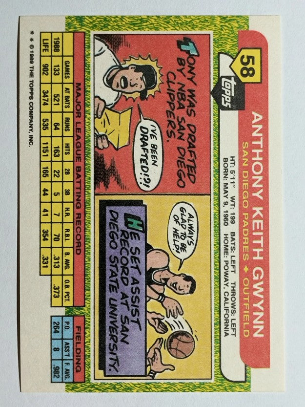 1989 Topps Big #58 Tony Gwynn