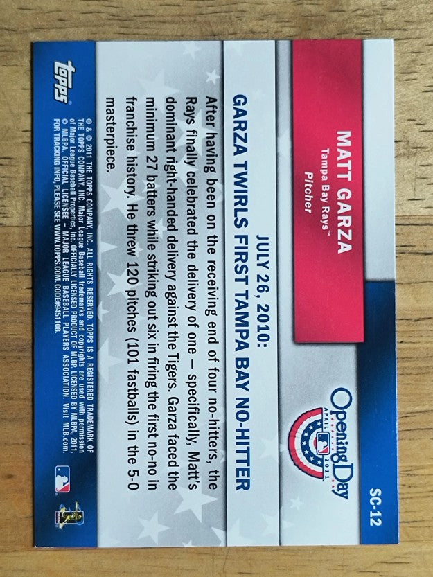 2011 Topps Opening Day Superstar Celebrations #SC12 Matt Garza