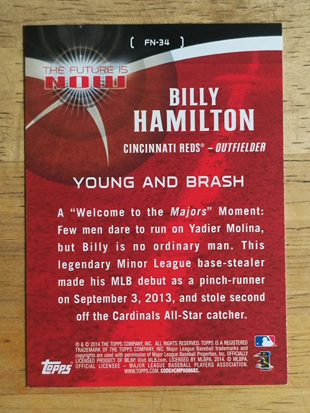 2014 Topps The Future is Now #FN34 Billy Hamilton