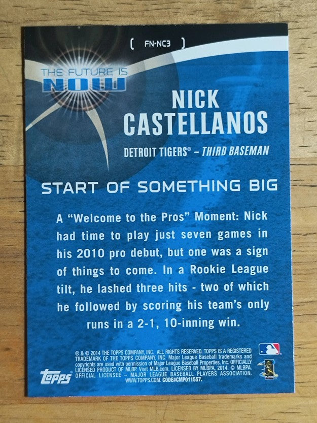 2014 Topps The Future is Now #FNNC3 Nick Castellanos UPD