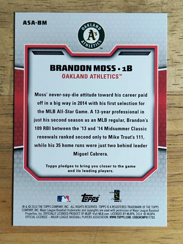2014 Topps Update All Star Access #ASABM Brandon Moss