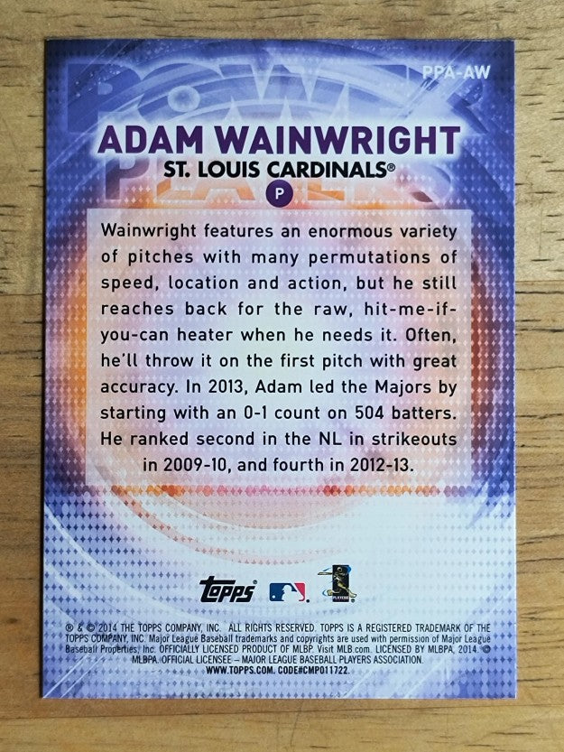 2014 Topps Update Power Players #PPAAW Adam Wainwright