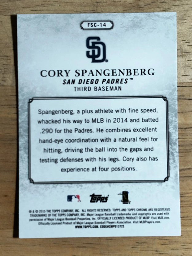 2015 Topps Chrome Future Stars #FSC14 Cory Spangenberg