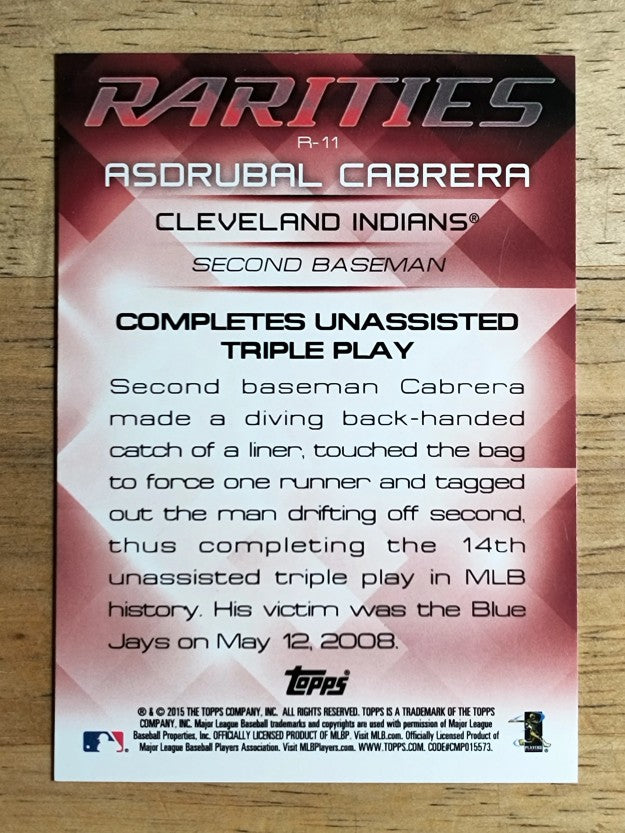 2015 Topps Update Rarities #R11 Asdrubal Cabrera