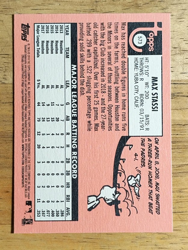 2018 Topps Heritage #573 Max Stassi